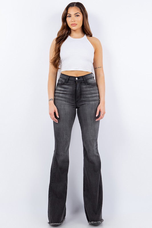 Bell Bottom jean in vintage Grey