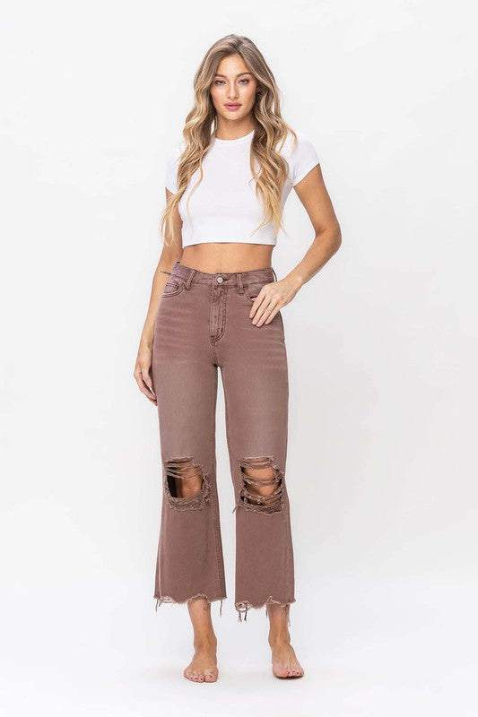 90's Vintage Crop Flare Jean