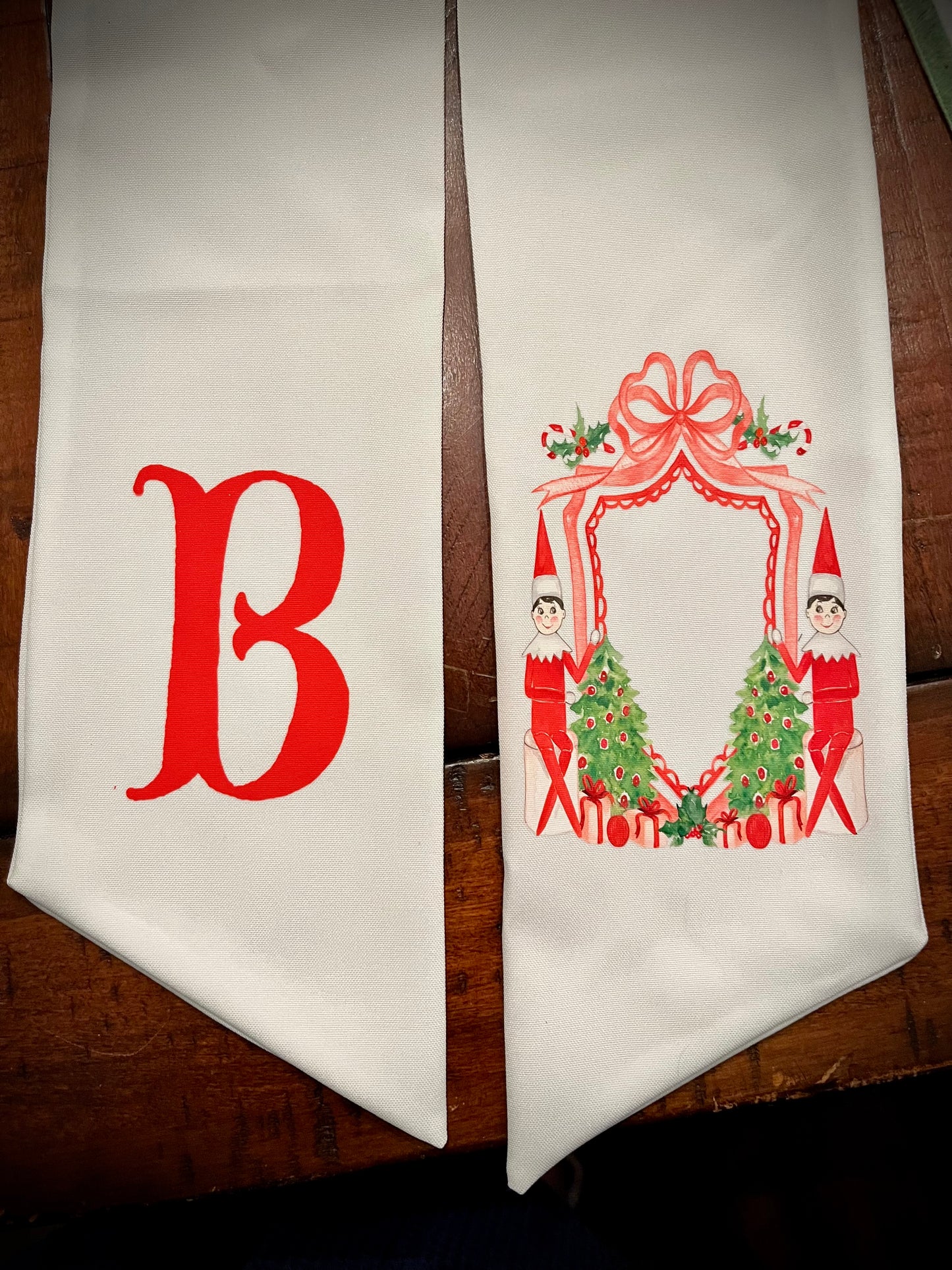 Christmas Elf Wreath Sash