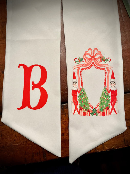 Christmas Elf Wreath Sash