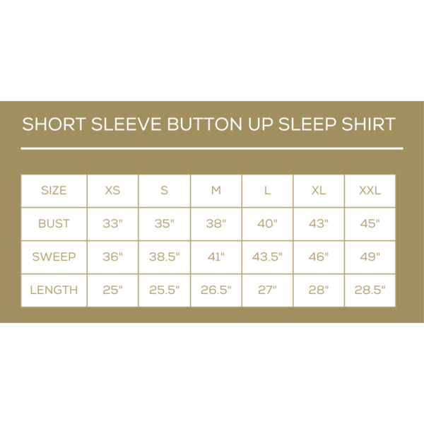 Grand Christmas Short Sleeve Button Up Sleep Shirt