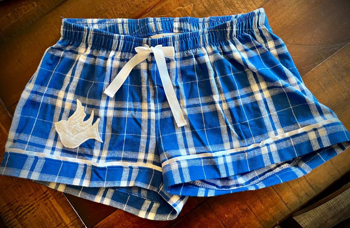 SSA Doves Flannel Sleep Shorts with Dove Appliqué