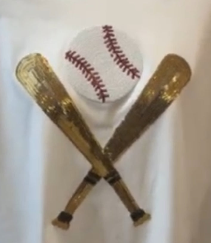 Mariners Baseball Jersey with Sequin Baseball and Bat