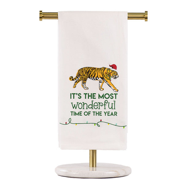 Wonderful Christmas Tiger Hand Towel