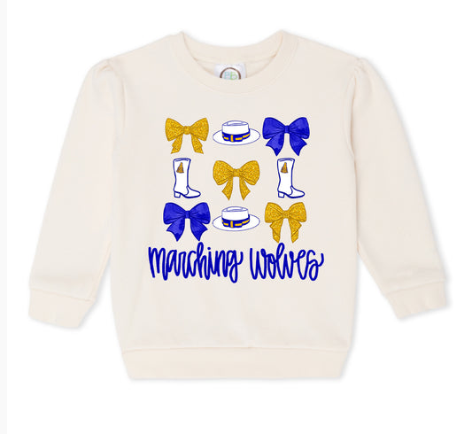 Marching Wolves Puff Sleeve Sweatshirt