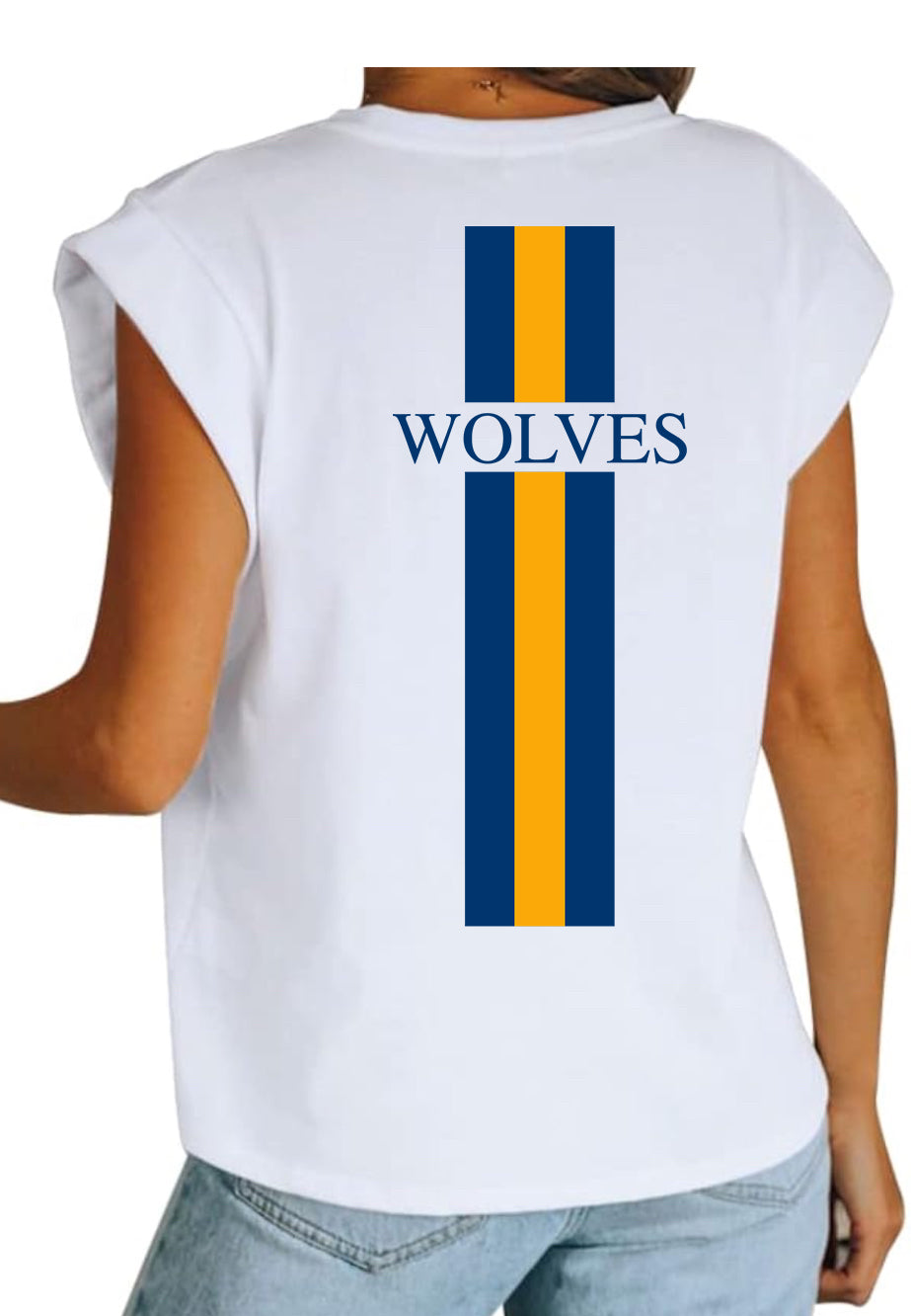 Wolves Cap Sleeve Muscle tee