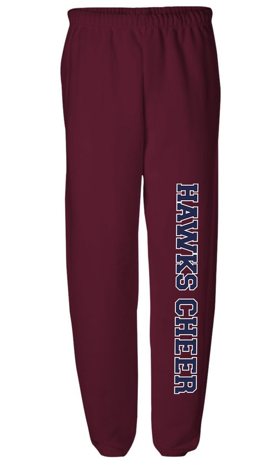 Hawks Cheer Sweatpants Crimson/Maroon