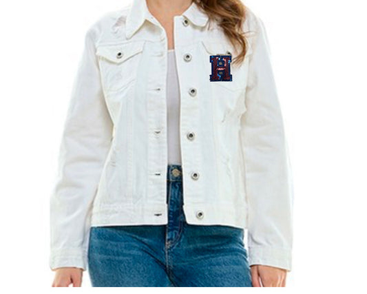 Hannan Hawks Sequin Jean Jacket