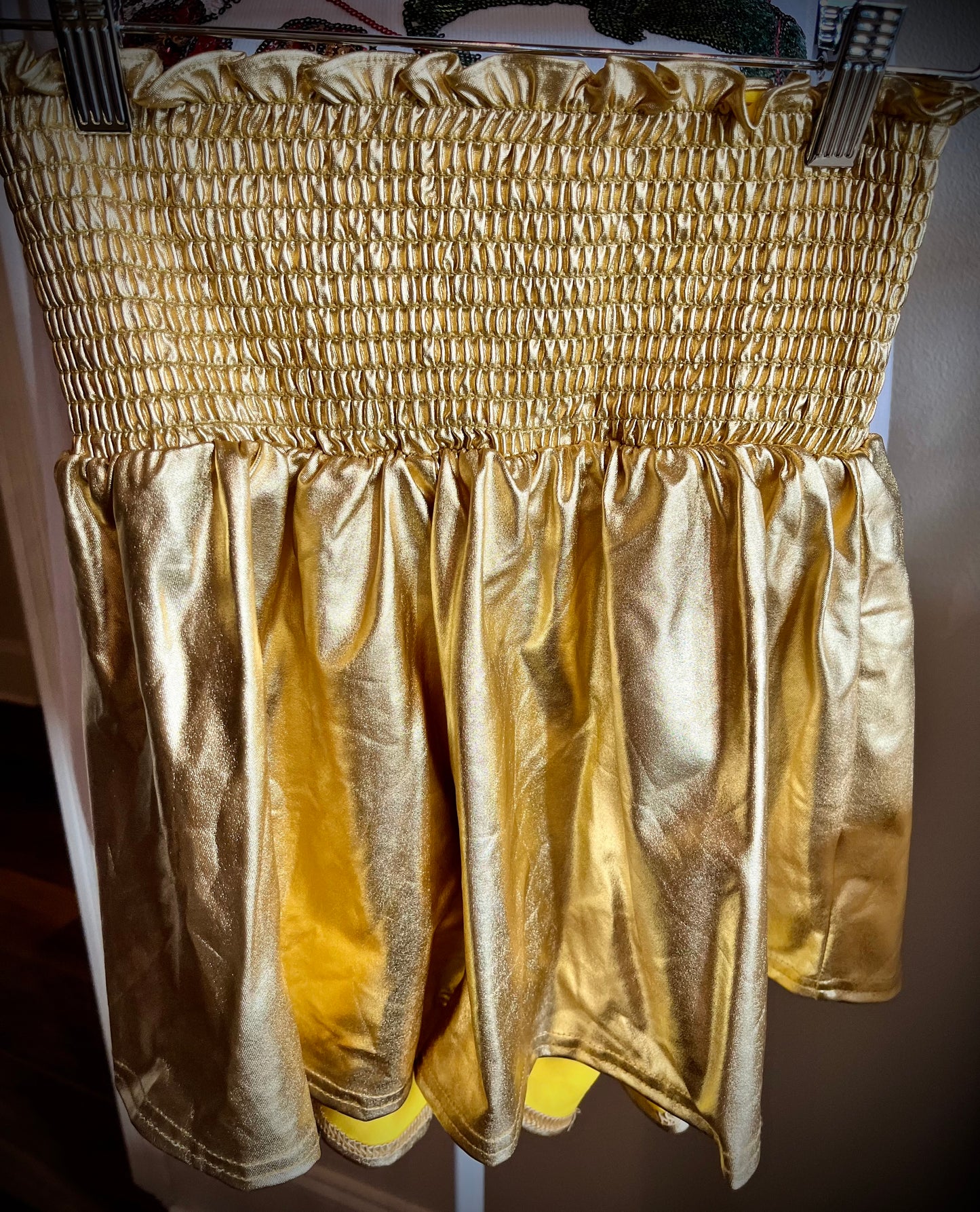 Gold Metallic Skort