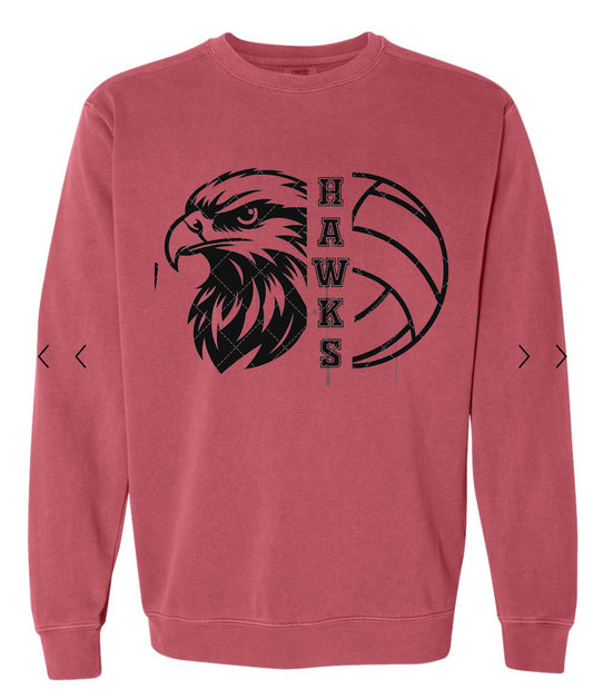 Hawks Crimson Volleyball Sweatshirt