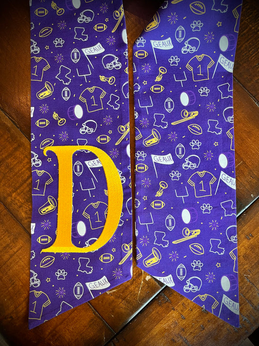 Geaux Tigers Wreath Sash