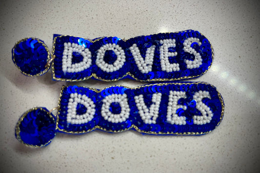 Doves Sequin and Bead Earrings