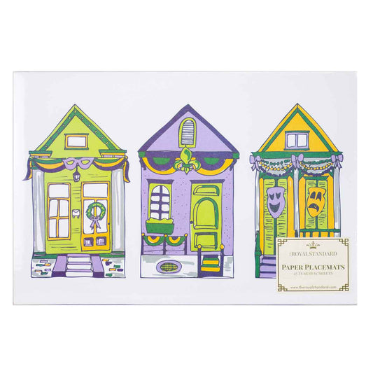 Mardi Gras Parade Houses Paper Placemat (Set of 25)