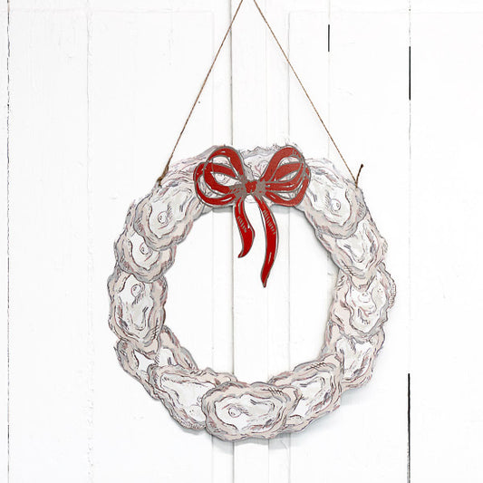 Oyster Christmas Wreath Door Hanger