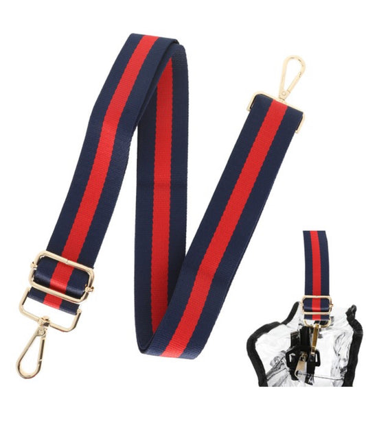 Navy and Red Purse Strap