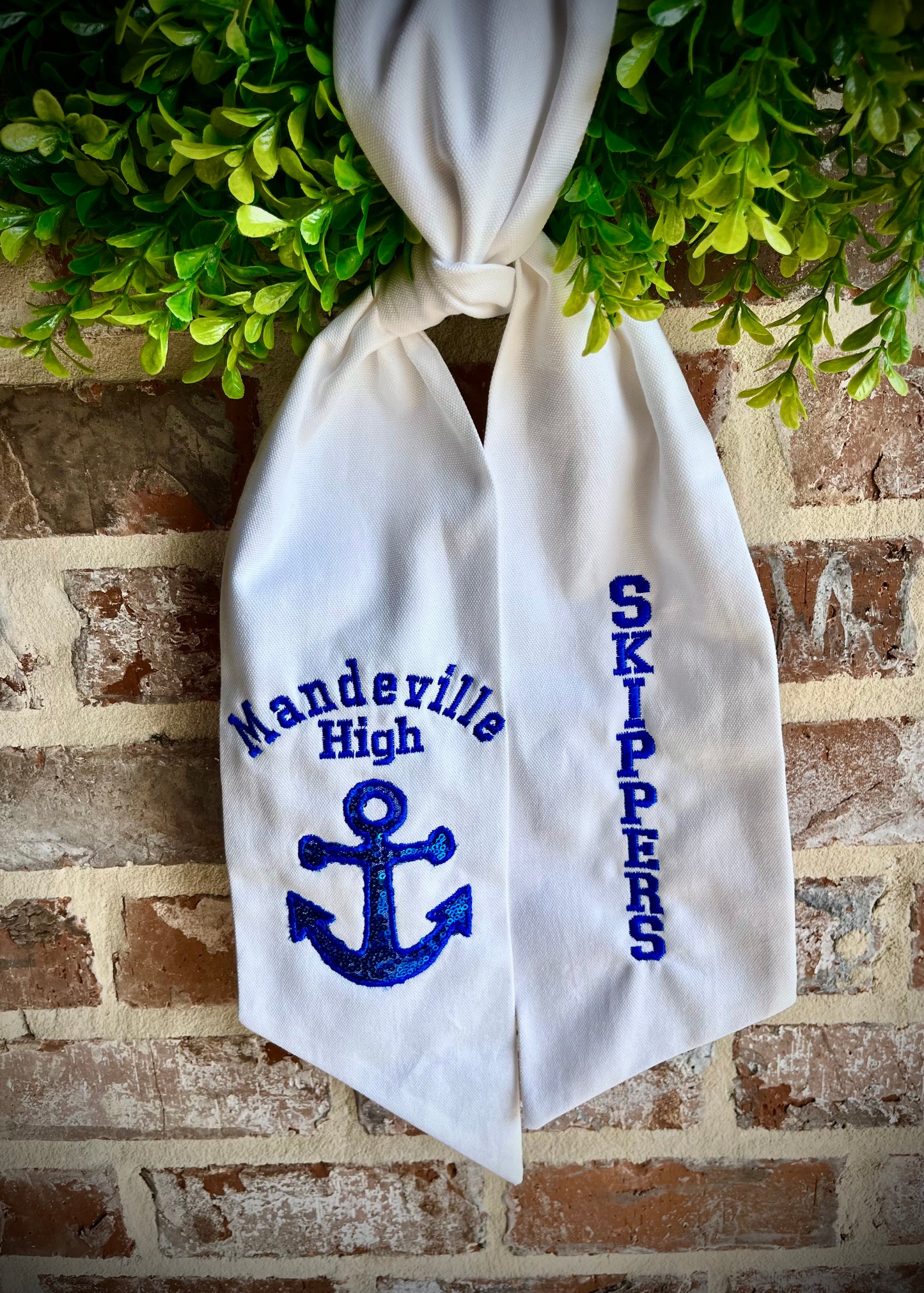 Mandeville High Skippers Wreath Sash