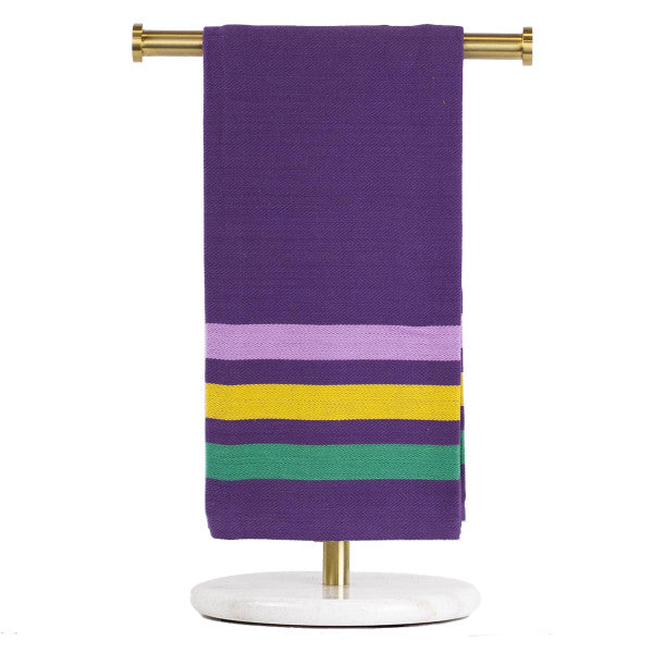 Mardi Gras Stripe Jacquard Hand Towel