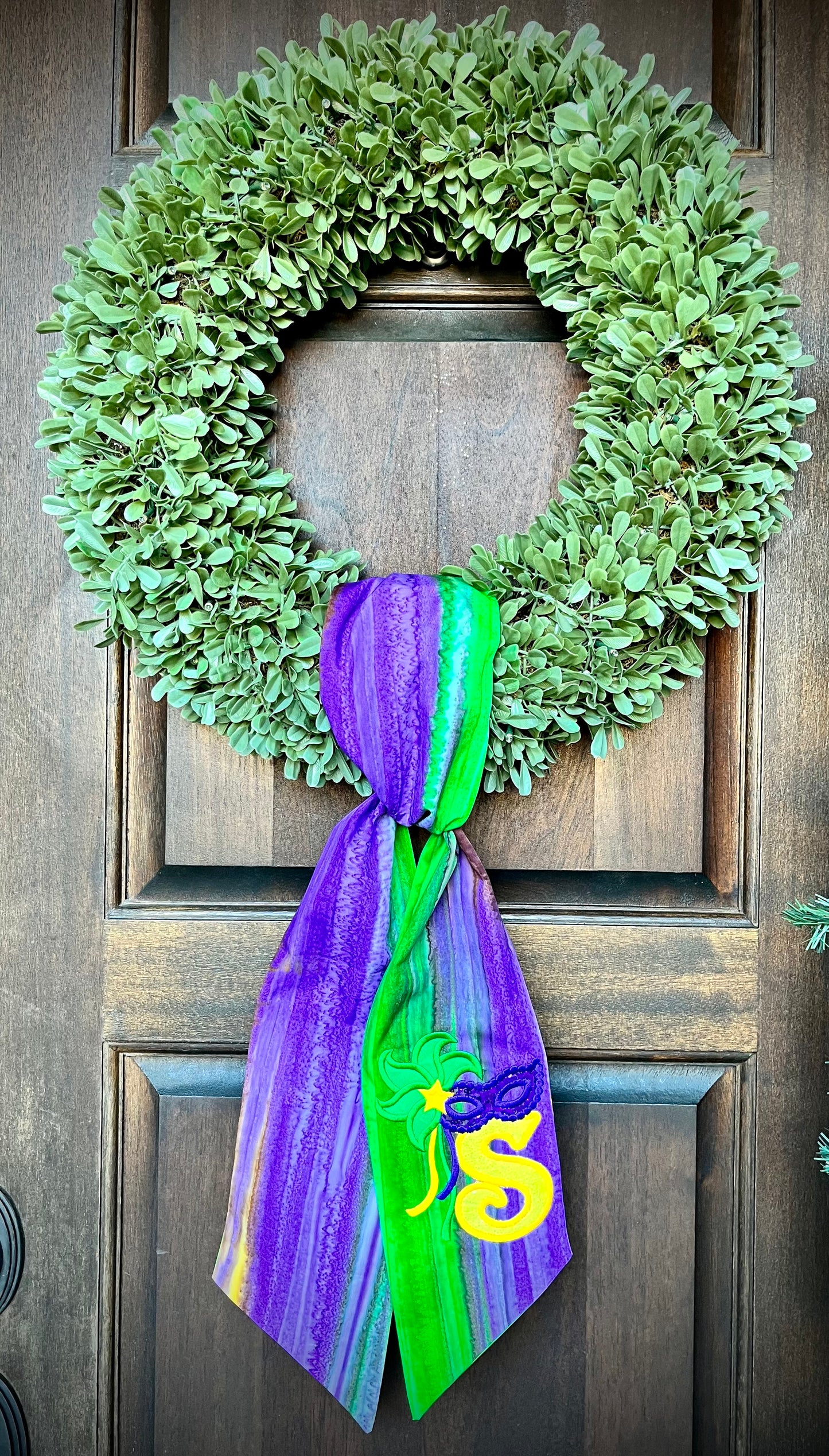 Mardi Gras Wreath Sash