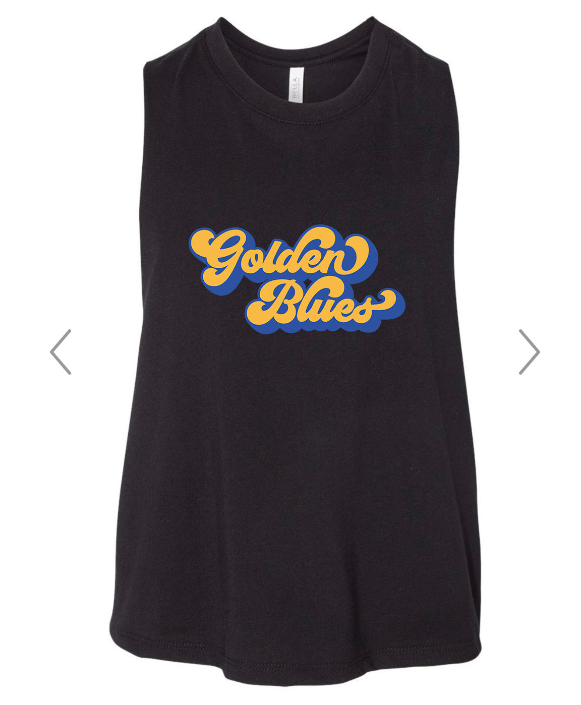 Golden Blues Retro Crop Tank