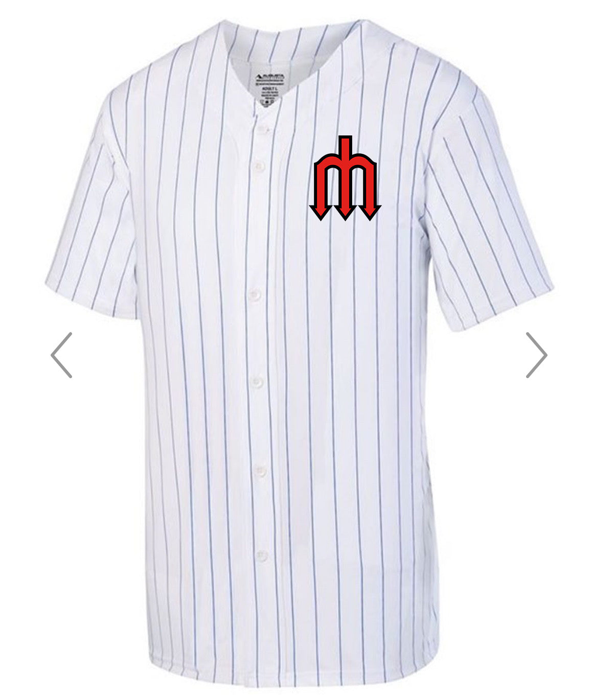 Mariners Navy Pinstripe Baseball Jersey