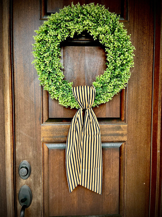 Black and Gold Wreath Sash