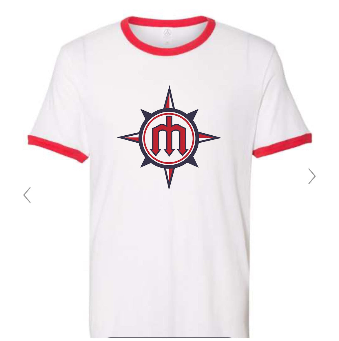 Mariners Red Ringer tee