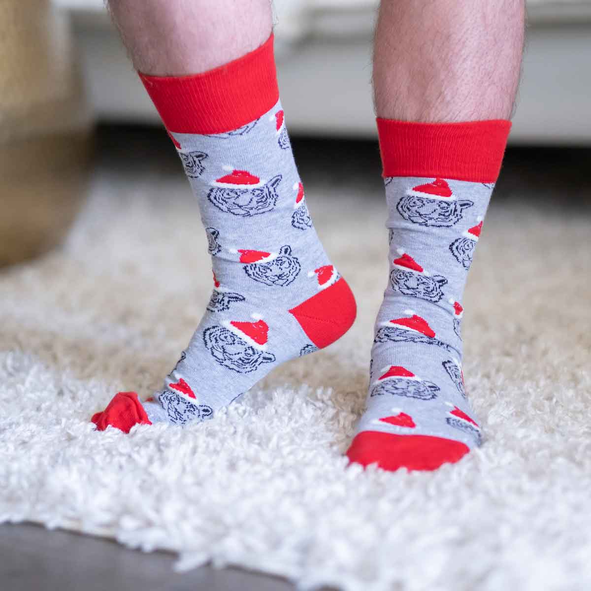 Men’s Christmas Tiger Socks