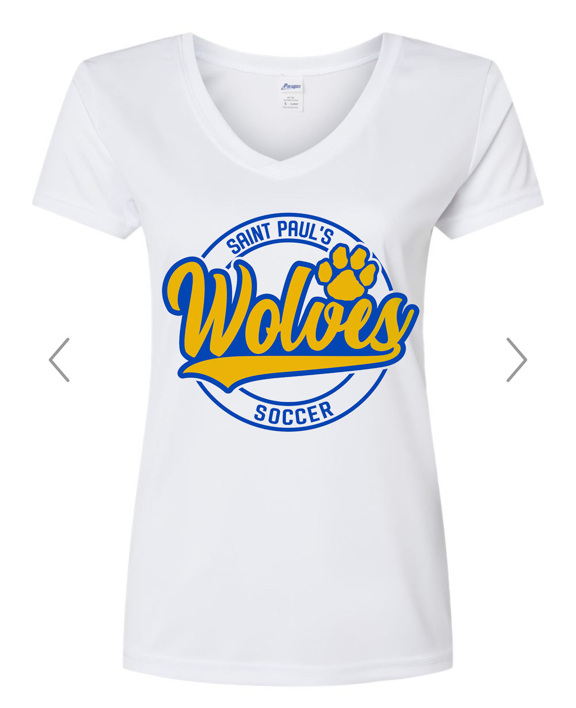 Ladies Performance V-neck Wolves Soccer Shirt