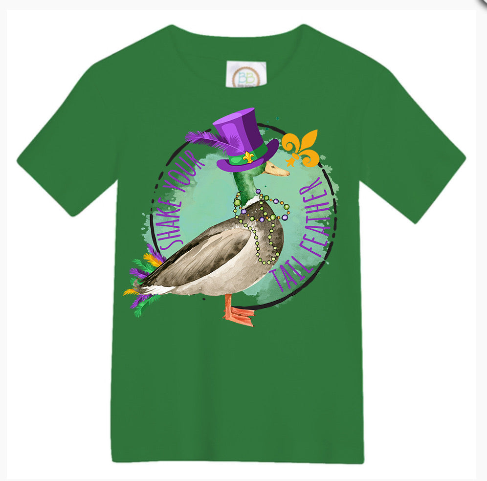 Mardi Gras Boy Shake Your Tail Feather Tee