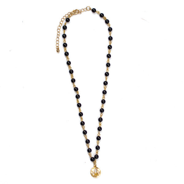 Fleur De Lis Beaded Necklace