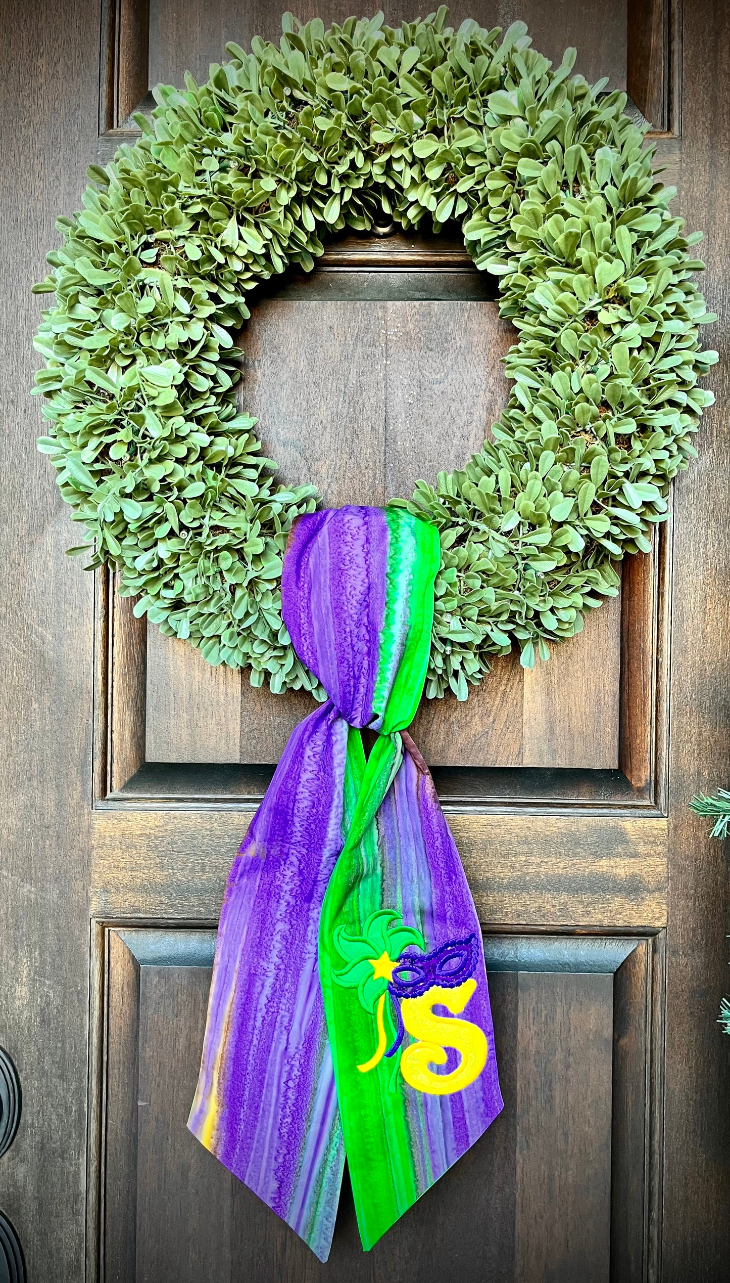 Mardi Gras Wreath Sash