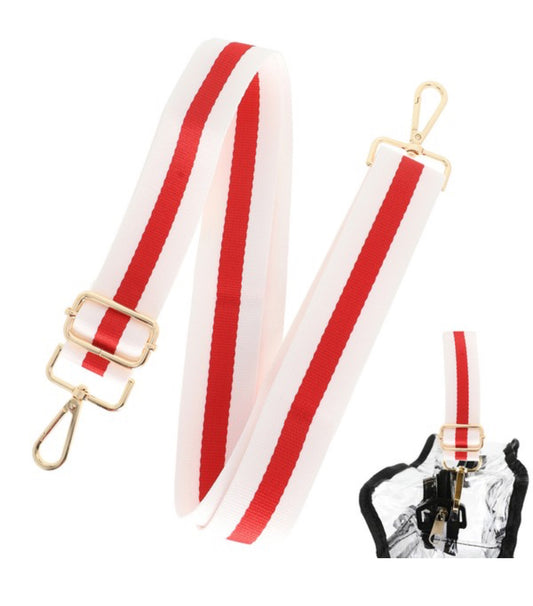 Red and White Purse Strap