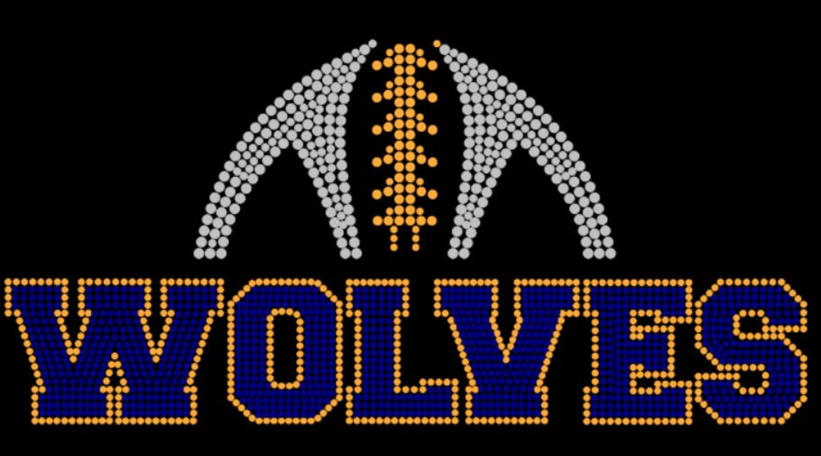 Wolves Football Rhinestone Women’s Jersey