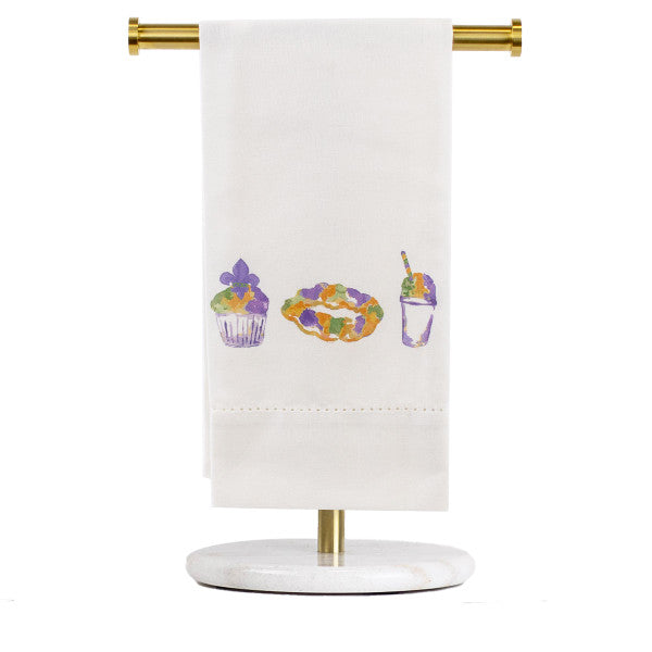 Mardi Party Hemstitch Hand Towel