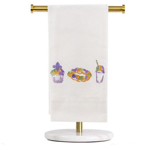 Mardi Party Hemstitch Hand Towel