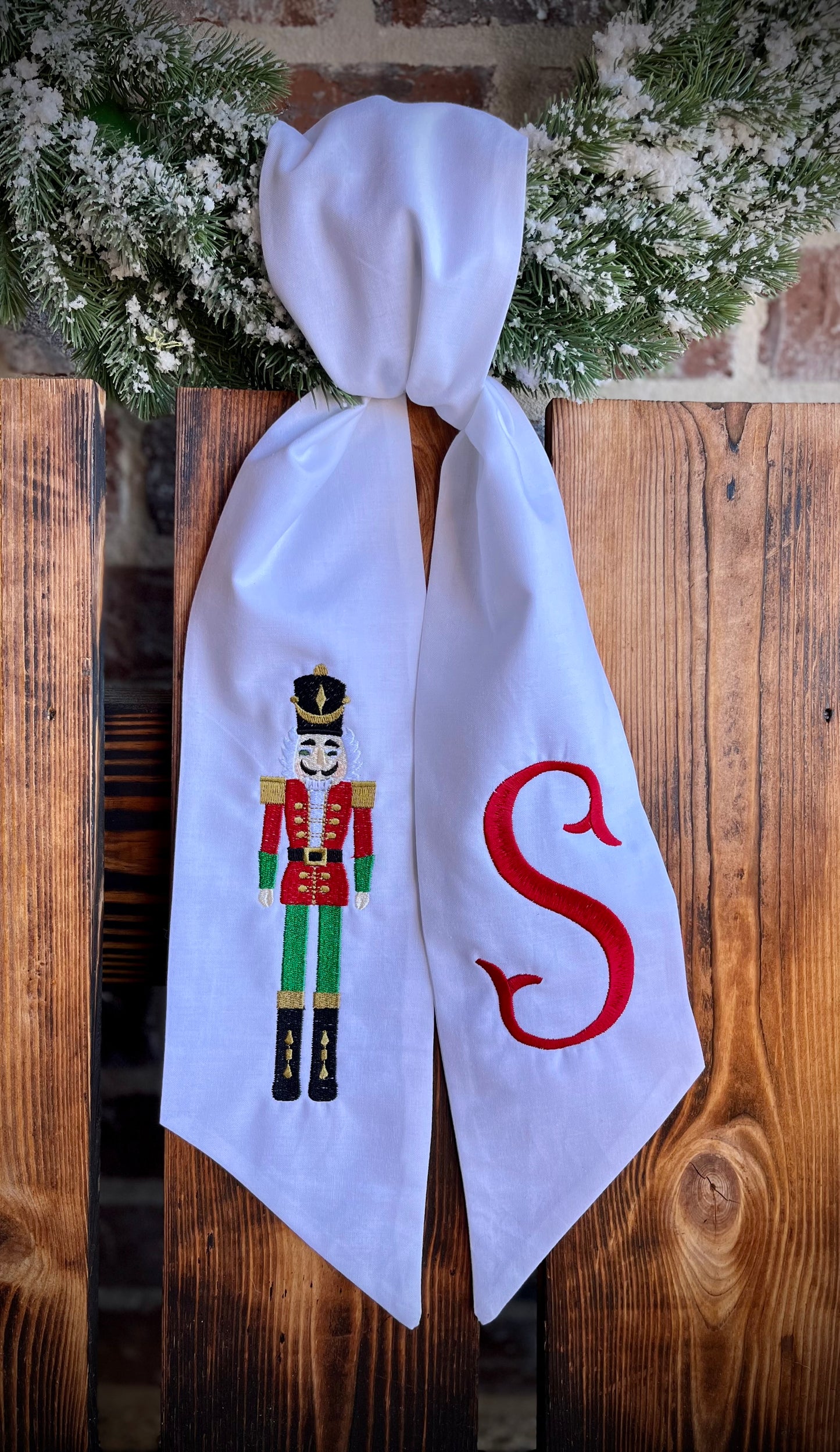 Red and Green Nutcracker Christmas Sash