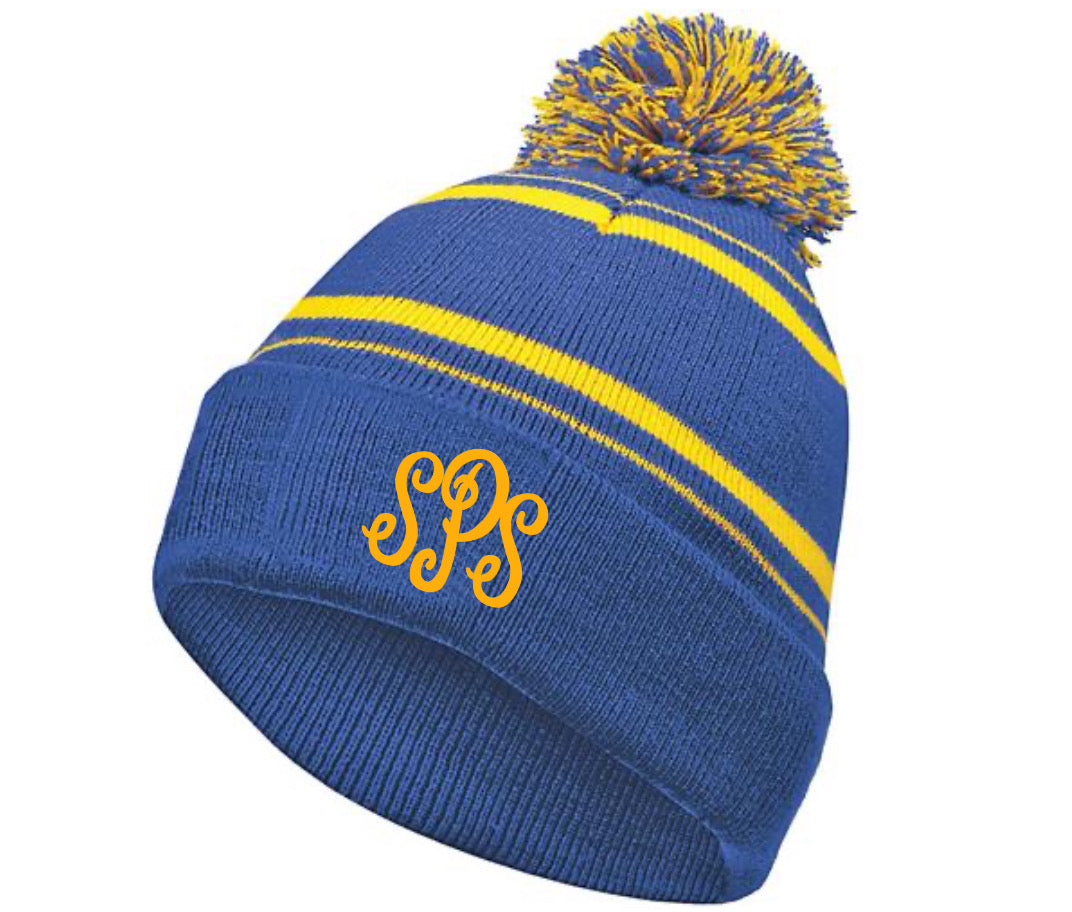 School Spirit Pom Pom Beanie