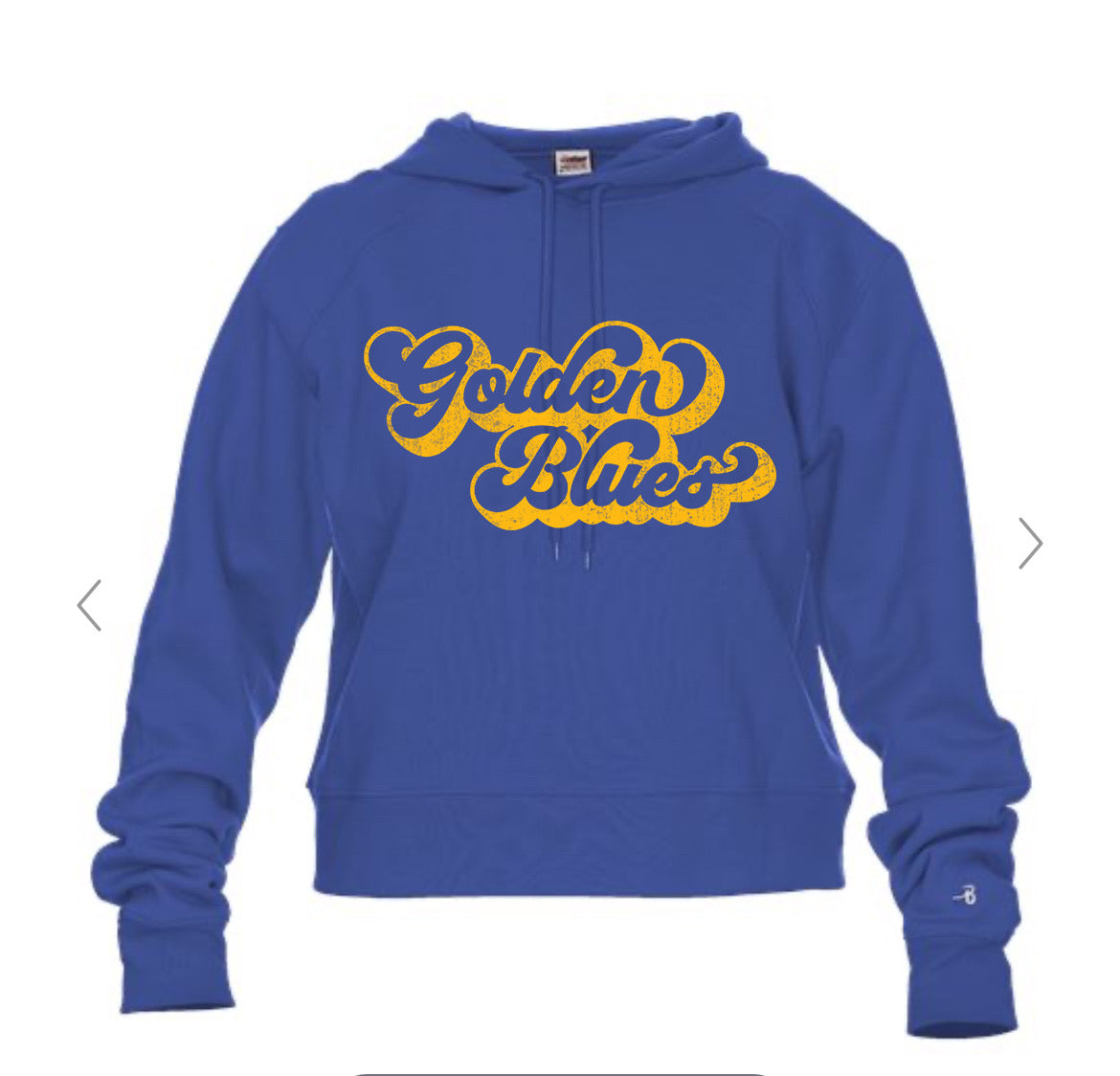 Golden Blues Women's Crop Hooded Sweatshirt