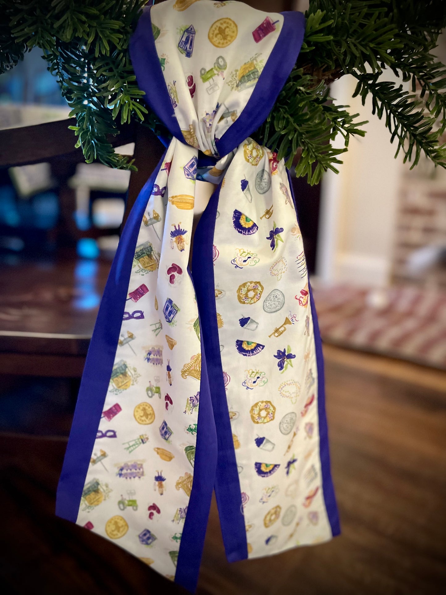 Mardi Gras Wreath Sash