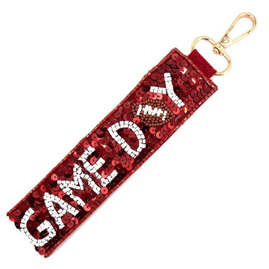 GAME DAY SEED BEADED SEQUIN FOOTBALL