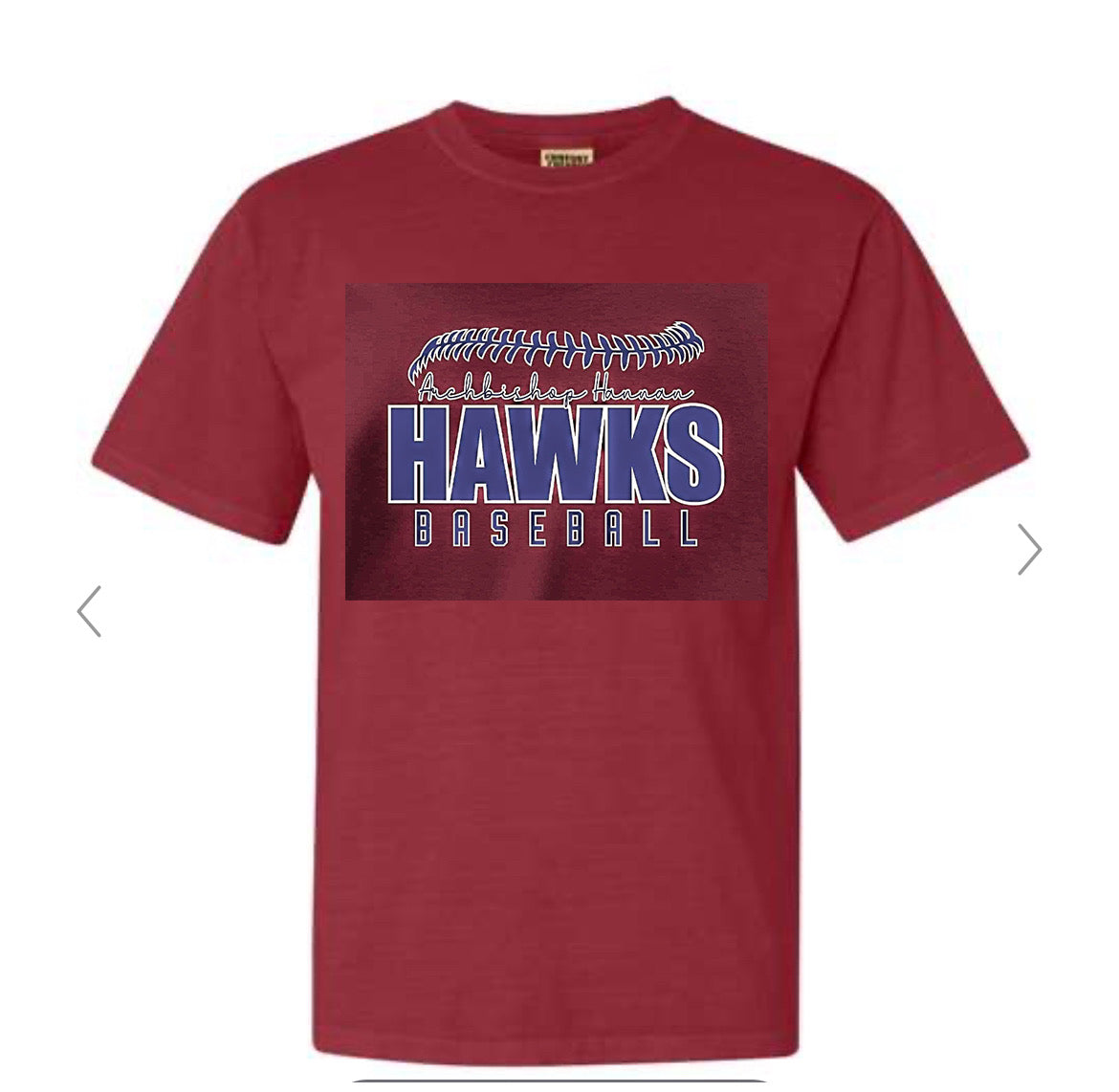 Hawks Baseball Crimson T-Shirt