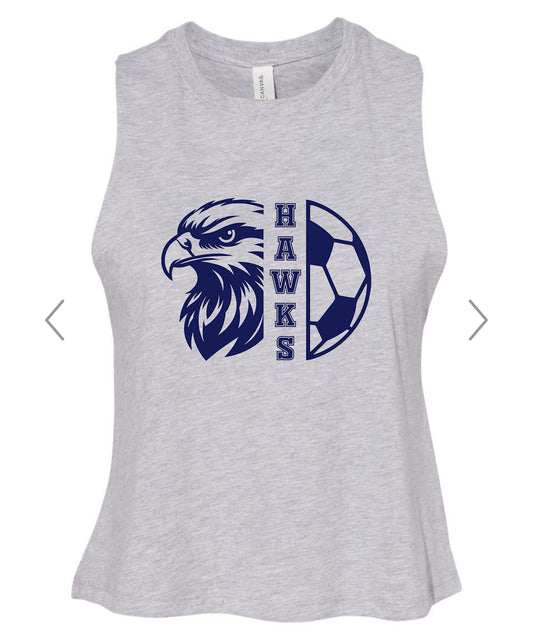 Hawks Crop Racerback Tank