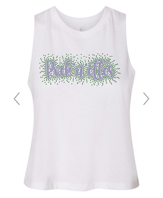 Rock’n’ettes Rhinestone Slightly Cropped Racerback Tank