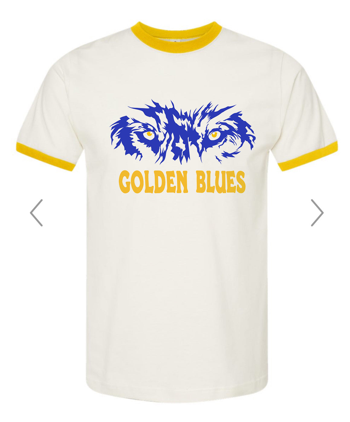 Golden Blues Ringer Tee