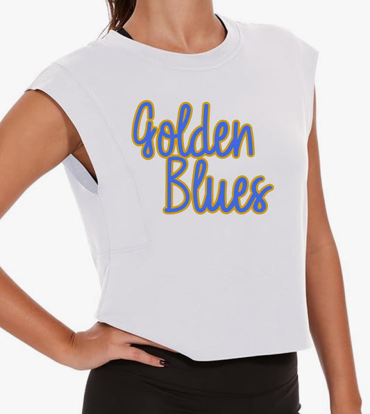 Golden Blues Loose Sleeveless Tank