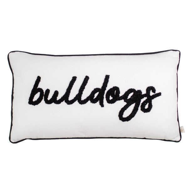 Bulldogs Embroidered Pillow