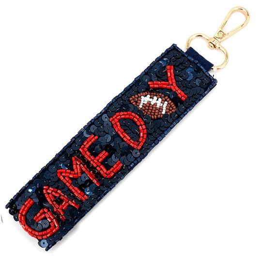 GAME DAY SEED BEADED SEQUIN FOOTBALL