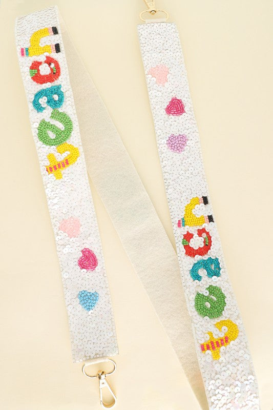 Teach/Teacher Sequin Purse Strap