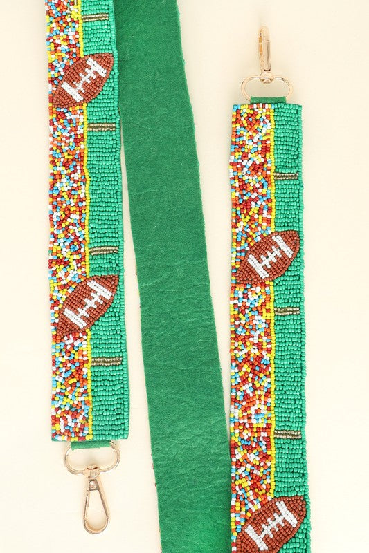 Football Beaded Purse Strap