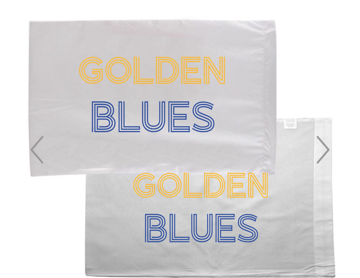 Golden Blues Satin Pillowcase